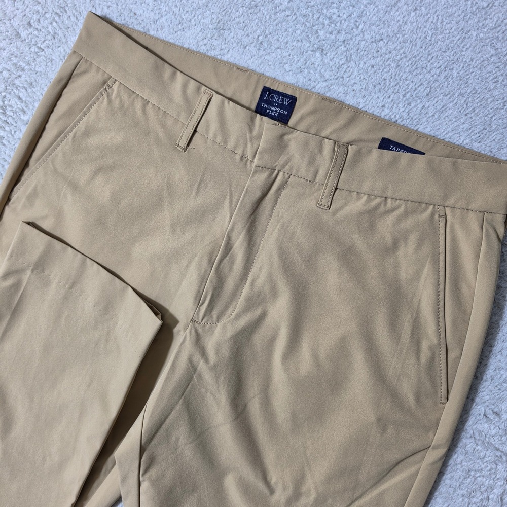 NEW! J. Crew Pants Mens 31/30 Tan Thompson Flex Tapered Chino Khaki lightweight